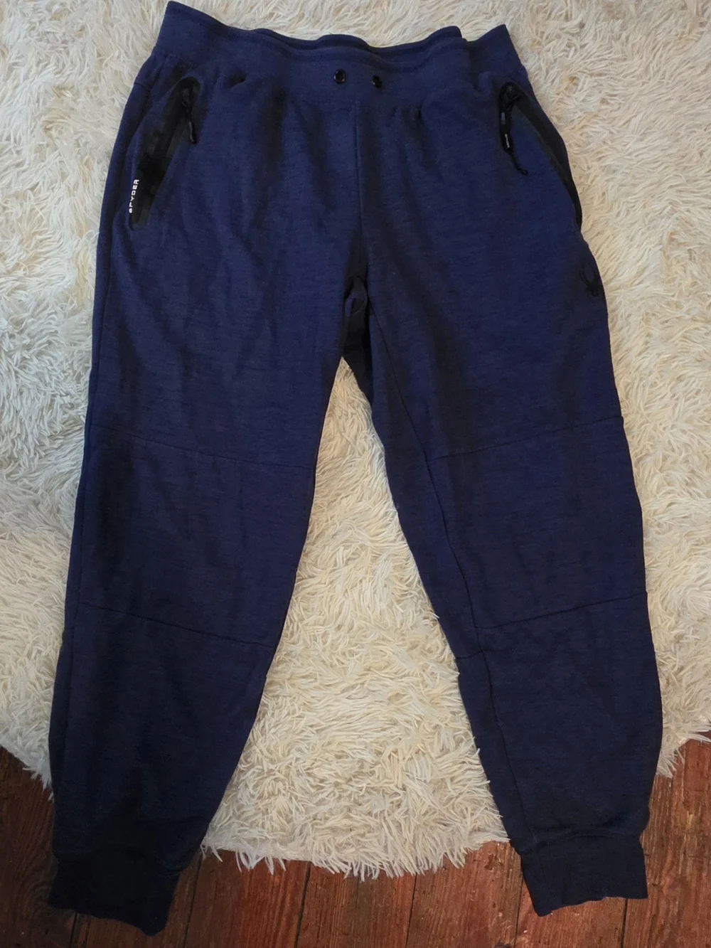 Spyder Men's Dark Blue Performance Joggers with Zipper Pockets